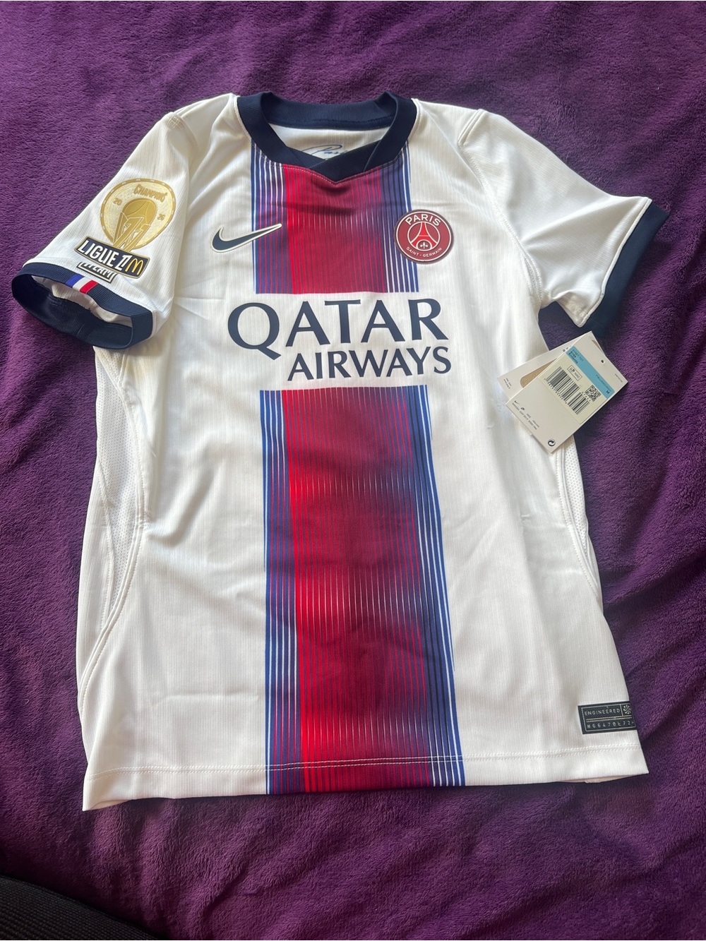 Nike Kids Paris Saint-Germain Soccer Jersey “B.Barcola 29” Size M (US 10/11)